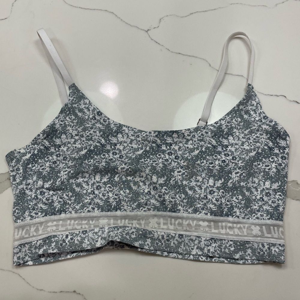 Lucky Brand floral sports bra sz XL